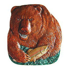 NHK-152-PHT Shore Lunch (Bear) Knob Hand-tinted Antique Pewter - Oak Park Home & Hardware