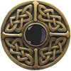 NHK-158-AB-O Celtic Jewel/Onyx - Antique Brass - Oak Park Home & Hardware