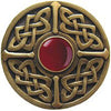 NHK-158-AB-RC Celtic Jewel/Red Carnelian - Antique Brass - Oak Park Home & Hardware