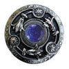 NHK-161-BN-BS Jeweled Lily Knob Brite Nickel/Blue Sodalite natural stone - Oak Park Home & Hardware