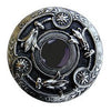 NHK-161-BN-O Jeweled Lily Knob Brite Nickel/Onyx natural stone - Oak Park Home & Hardware