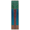 NHP-322-BP-A Royal Palm Pull Brilliant Pewter/Turquoise (Vertical) - Oak Park Home & Hardware