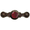 NHP-624-AB-RC Victorian Jewel Pull Antique Brass/Red Carnelian - Oak Park Home & Hardware