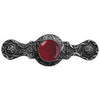 NHP-624-AP-RC Victorian Jewel Pull Antique Pewter/Red Carnelian - Oak Park Home & Hardware