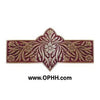 NHP-678-AB-A Dianthus Pull Antique Brass/Cayenne - Oak Park Home & Hardware