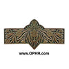 NHP-678-AB-C Dianthus Pull Antique Brass/Sage - Oak Park Home & Hardware