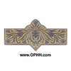 NHP-678-AP-B Dianthus Pull Antique Pewter/Saffron - Oak Park Home & Hardware