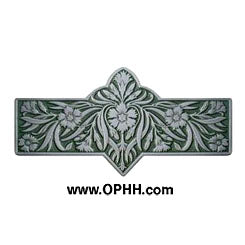 NHP-678-AP-C Dianthus Pull Antique Pewter/Sage - Oak Park Home & Hardware