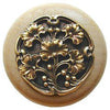 NHW-702N-AB Ginkgo Berry Wood Knob in Antique Brass /Natural wood finish - Oak Park Home & Hardware