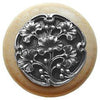 NHW-702N-AP Ginkgo Berry Wood Knob in Antique Pewter/Natural wood finish - Oak Park Home & Hardware