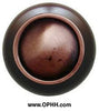 NHW-761W-AC Plain Dome Wood Knob in Antique Copper/Dark Walnut wood finish - Oak Park Home & Hardware
