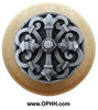 NHW-776N-AP Chateau Wood Knob in Antique Pewter/Natural wood finish - Oak Park Home & Hardware