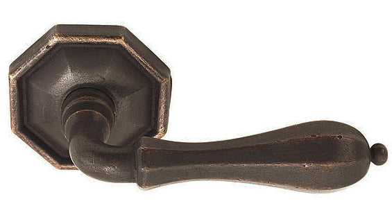 Octagon Tuscany Lever-Lost Wax Bronze - Oak Park Home & Hardware
