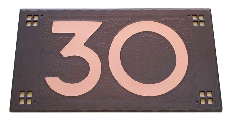 P2-C003PFC-2 Pacific Style House Marker - 2 Numbers - Oak Park Home & Hardware