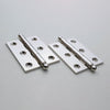 2 Inch Solid Brass Butt Hinge with Ball Tips - Polished Nickel Finish - Oak Park Home & Hardware