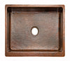 KASDB25229 25'' Copper Hammered Kitchen Apron Single Basin Sink - Oak Park Home & Hardware