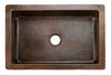KASDB33229G 33'' Copper Hammered Kitchen Apron Single Basin Sink w/ Vineyard Design - Oak Park Home & Hardware