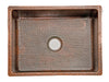 KSDB25199 25'' Copper Hammered Kitchen Single Basin Sink - Oak Park Home & Hardware