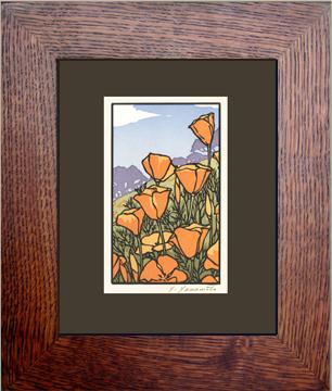 Poppies In Bloom Framed Note Card - Oak Park Home & Hardware