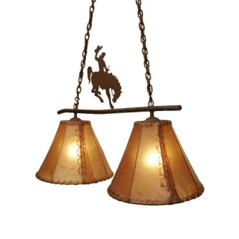 RWH3869-Rnd-Dbl Anacosti Lights - Double - Round Rawhide - 8 Seconds - Oak Park Home & Hardware