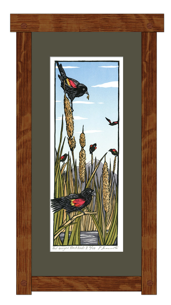 Red-Winged Blackbirds-II Framed Print - Oak Park Home & Hardware