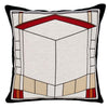 1-Graycliff Diamond Window 18 x 18 Square Pillow - Oak Park Home & Hardware