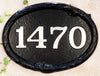 SAP-4350-100 Floral Cast Aluminum Address Plaque with Brushed Aluminum Numbers - Bold Italic Font - Oak Park Home & Hardware