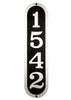 SAP-4370-100 Ventena Cast Aluminum Address Plaque with Brushed Aluminum Numbers - Bold Italic Font - Oak Park Home & Hardware