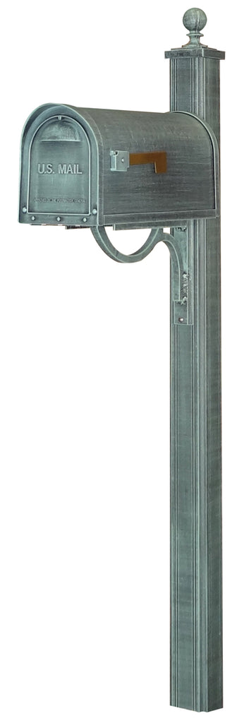 SCC-1008-SPK-700-VG Classic Curbside Mailbox with Main Street Mailbox Post - Oak Park Home & Hardware