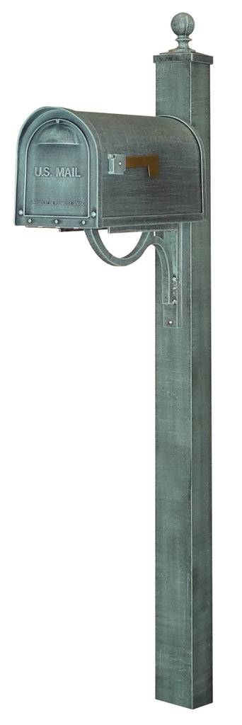 SCC-1008-SPK-710-VG Classic Curbside Mailbox with Springfield Mailbox Post - Oak Park Home & Hardware