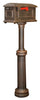 SCT-1010-SPK-590-CP Traditional Curbside Mailbox with Bradford Surface Mount Mailbox Post - Oak Park Home & Hardware