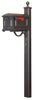SCT-1010-SPK-700-BLK Traditional Curbside Mailbox with Main Street Mailbox Post - Oak Park Home & Hardware
