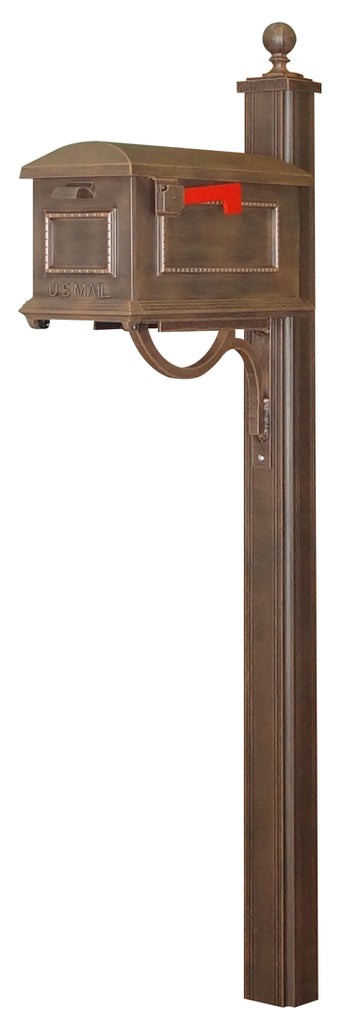 SCT-1010-SPK-700-CP Traditional Curbside Mailbox with Main Street Mailbox Post - Oak Park Home & Hardware
