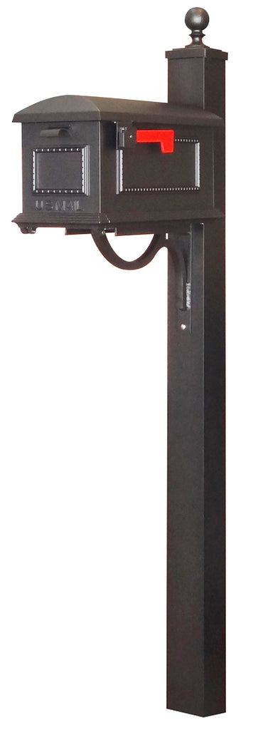 SCT-1010-SPK-710-BLK Traditional Curbside Mailbox with Springfield Mailbox Post - Oak Park Home & Hardware