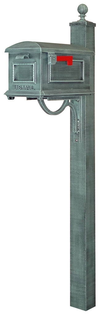 SCT-1010-SPK-710-VG Traditional Curbside Mailbox with Springfield Mailbox Post - Oak Park Home & Hardware