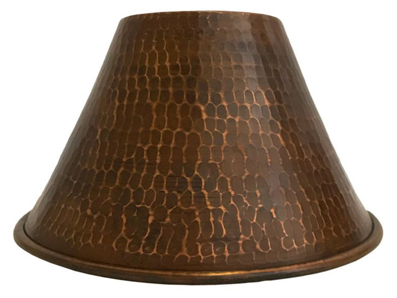 SH-L300DB Hand Hammered Copper 7 Inch Cone Pendant Light Shade - Oak Park Home & Hardware