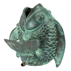 SU1864 Dancing Asian Fish Bronze Spitting Garden Statue Collection - Oak Park Home & Hardware