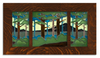 Motawi Framed 7820 4x8-8x8 Pine Landscape Trio - Oak Park Frame - Oak Park Home & Hardware