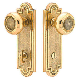Sideplate Lockset - Belmont Brass - Thumbturn Privacy Non-Keyed 3.375 Inch CTC - Oak Park Home & Hardware