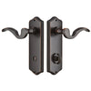 Sideplate Lockset - Colonial Brass - Thumbturn Privacy Non-Keyed - Oak Park Home & Hardware