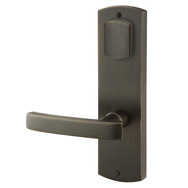 Sideplate Lockset - Missoula Bronze - Keyed 5.5 Inch CTC - Oak Park Home & Hardware