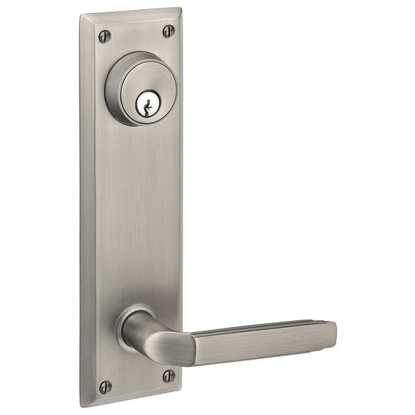 Sideplate Lockset - Quincy Brass - Keyed 5.5 Inch CTC - Oak Park Home & Hardware