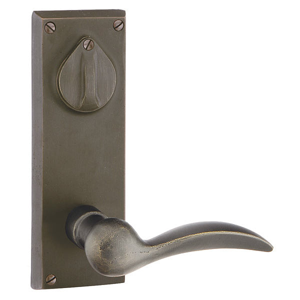 Sideplate Lockset - Rectangular Bronze - Keyed 3.625 Inch CTC - Oak Park Home & Hardware