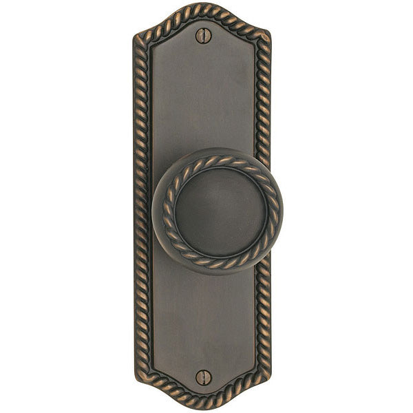 Sideplate Lockset - Rope Brass - Non-Keyed 7.5 Inch - Oak Park Home & Hardware