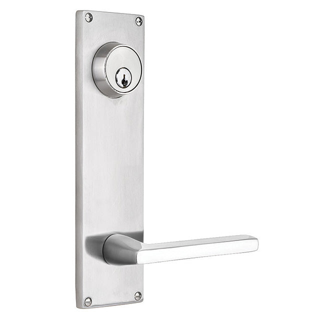 Sideplate Lockset - Stainless Steel Keyed Style 5.5 Inch CTC - Oak Park Home & Hardware