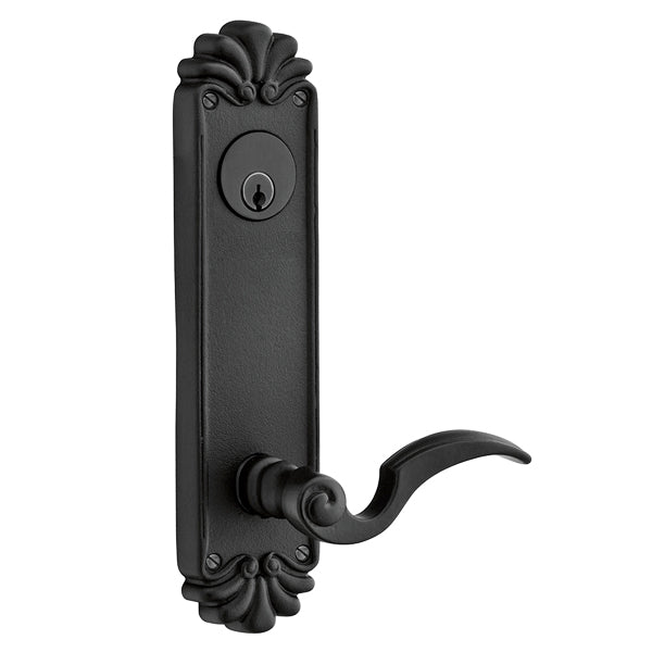 Sideplate Lockset - Tuscany Number 16 Bronze - Keyed 5.5 Inch CTC - Oak Park Home & Hardware