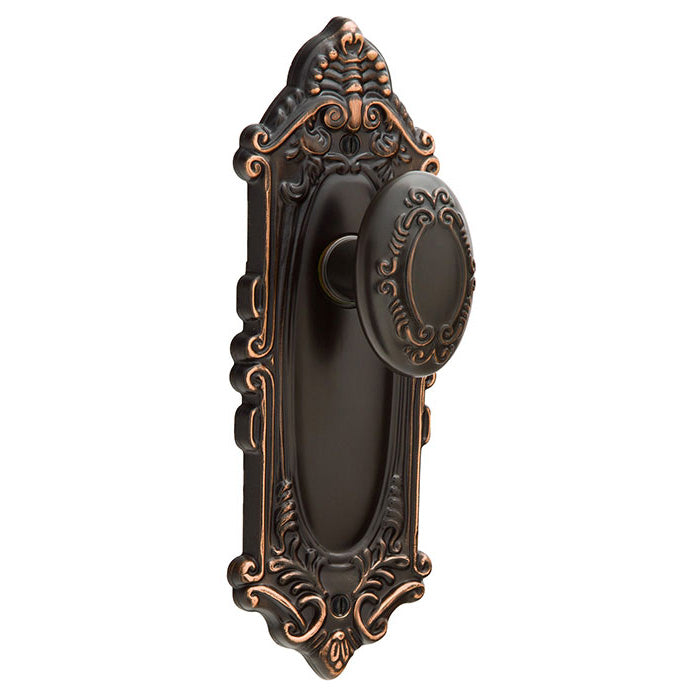 Sideplate Lockset - Victoria Brass - Non-Keyed 7.75 Inch - Oak Park Home & Hardware