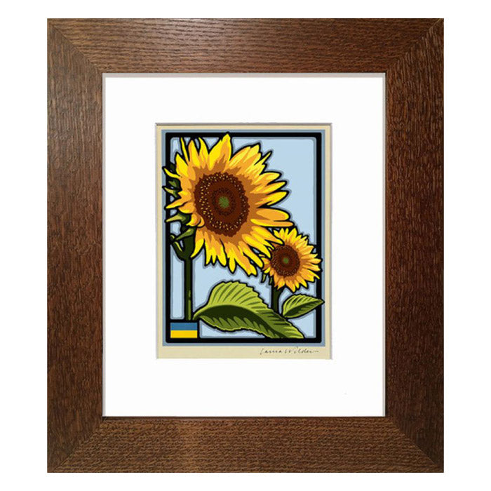 Sunflowers Framed Print - Matted in White