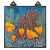 Tucson Mountains Poppies 12 x 12 Mural | Carly Quinn Designs