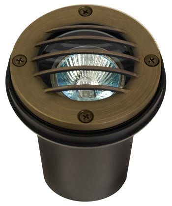 WL-102-LED-RGBT-BT Brass Well Light - Louvered Cover - Oak Park Home & Hardware